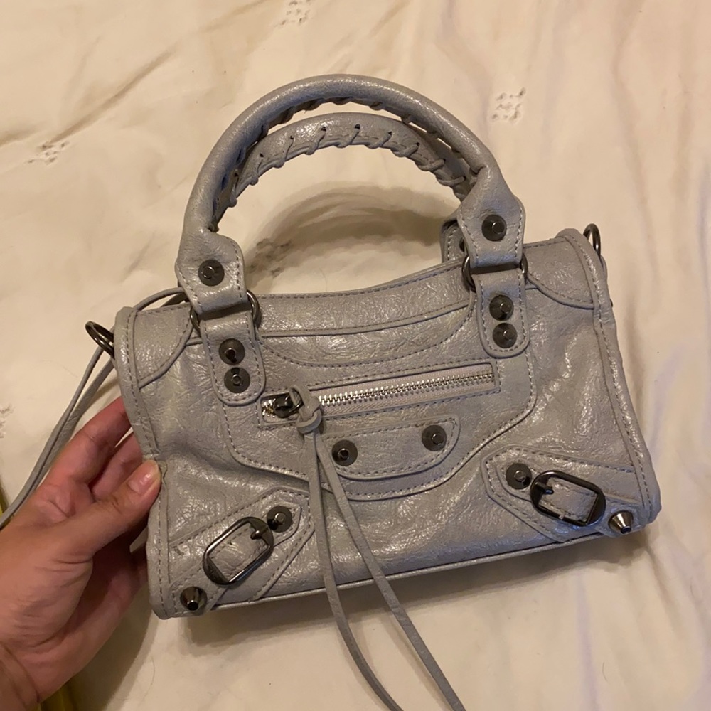 Mini Moto City Bag Crossbody Grey